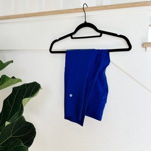 Lululemon Fast and Free High Rise Leggings With Pockets Larkspur Size 10
